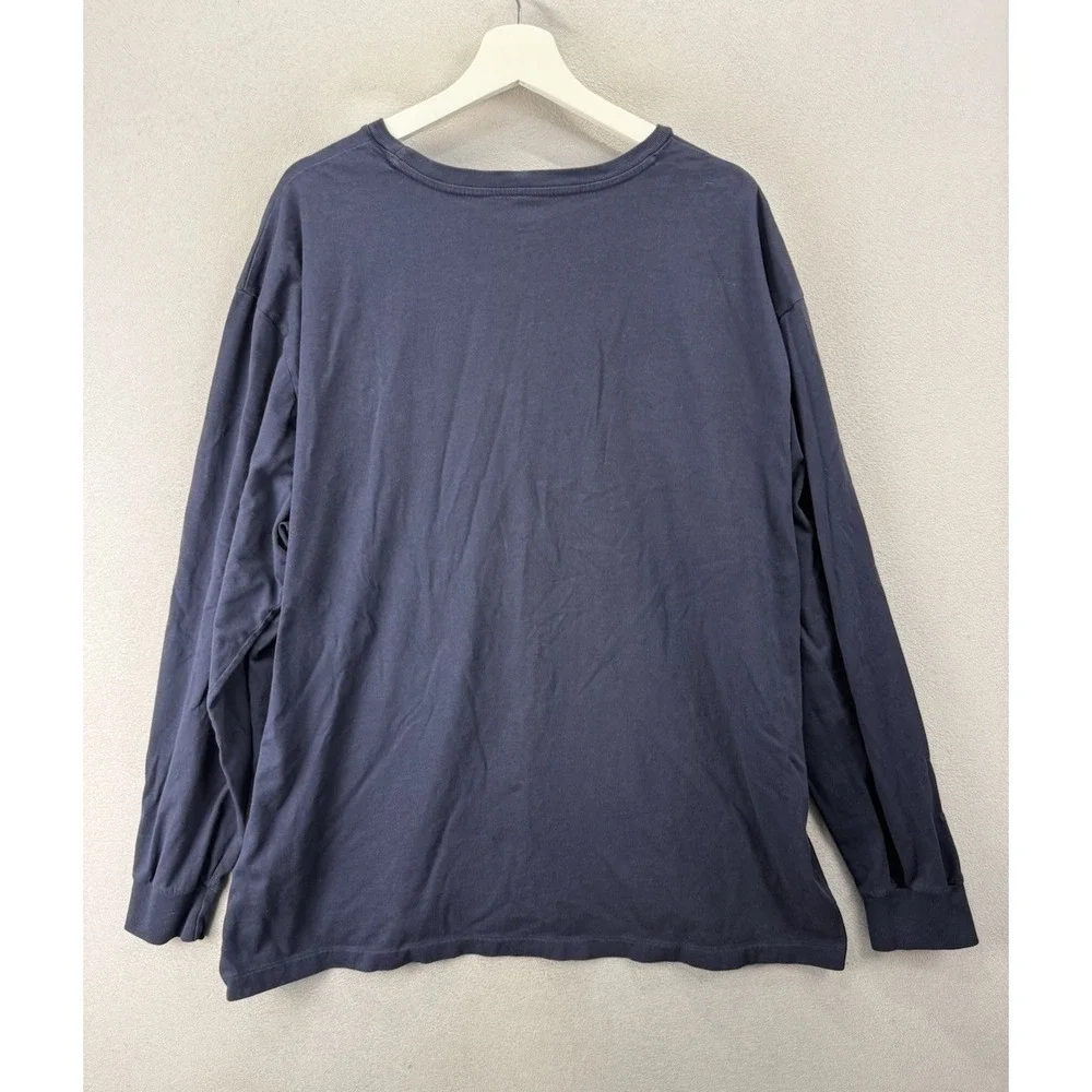 Polo Ralph Lauren T Shirt Men 2XL Navy Long Sleeve‎ Crewneck Red Pony Logo Tee